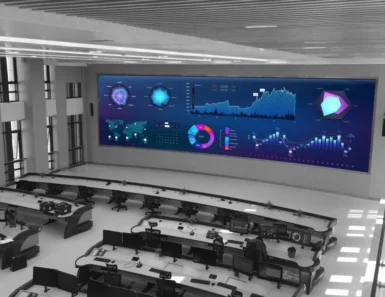 A room with digital screen led, ideal for meetings by LED in dubai