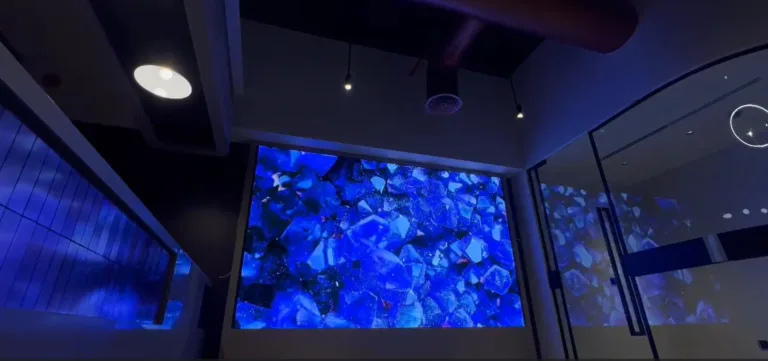 A large LED screens display or Display panel LED displaying a modern design and vibrant color.