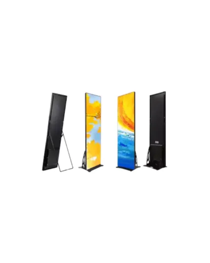 LED poster screen dubai showcasing a dynamic pattern of colorful stripes by Dubai LED screen