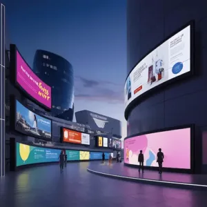 LED screen displays or wall LED screen mounted on a wall for retail LED screen.