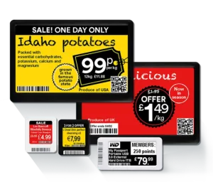 Electronic shelf label systems showing product price