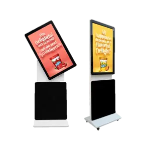 Two rotating LCD display device or LCD screen monitor, creating a dynamic visual experience.