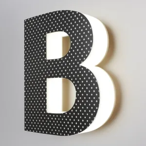 showcasing alphabet B type 3d sign boards or 3d sign model or 3d board design for shop
