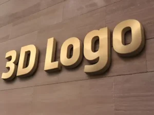 3D LED logo lettering signage in retail store