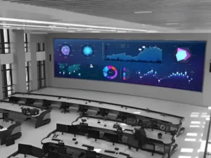 Micro pixel LED display in a meeting room