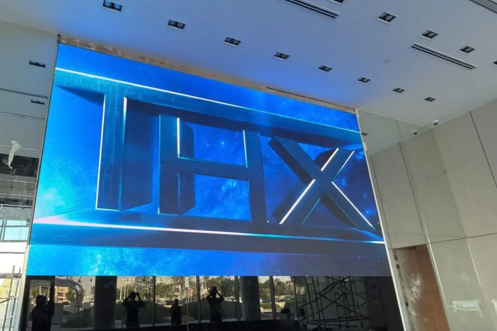 P1.86 indoor LED screen in Fidelity car showroom, Abu Dhabi